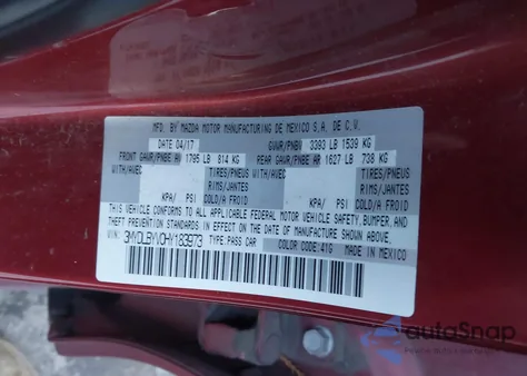 2017 Toyota Yaris Ia из США, поврежденный, VIN 3MYDLBYV0HY183973